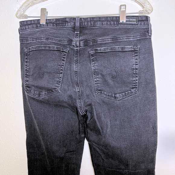 AG Adriano Goldschmied‎ The Midi Ankle Distressed Black Jeggings - Picture 6 of 7